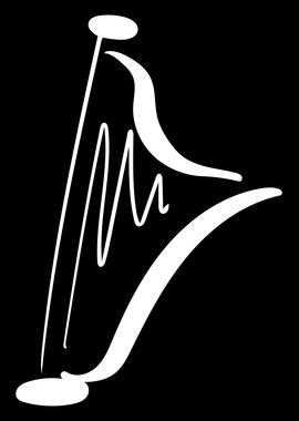 Harp Line Art Minimal