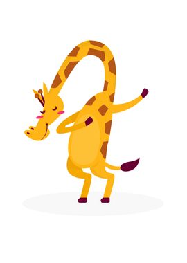 Dabbing dance white giraff