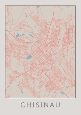 Chisinau Vintage Map