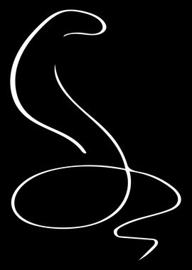 Snake Line Art Minimal