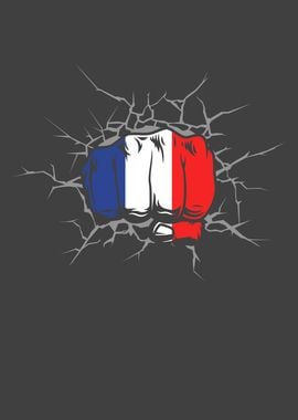 France Flag Fist