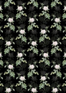 Autumn Damask Rose Pattern