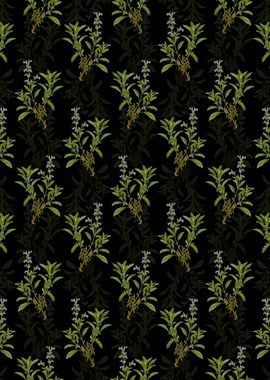 Floral Garden Sage Pattern