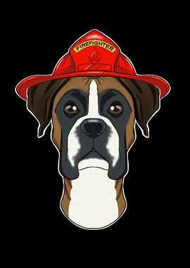 Firefighter Boxer Canine