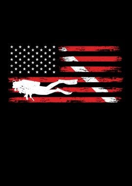 Dive American Flag