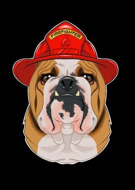 English Bulldog Fireman