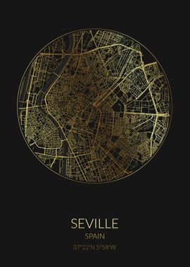 Seville Black Gold Map