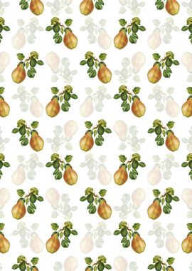 Floral Pear Branch Pattern