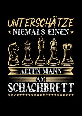 Alten Mann Schach Geschenk