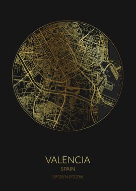 Valencia Black Gold Map