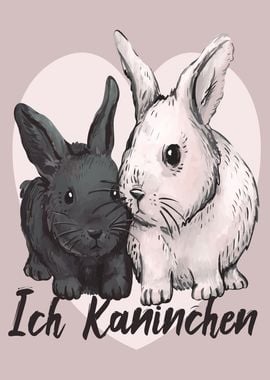 Cute rabbits Poster design