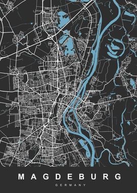 MAGDEBURG Map GERMANY