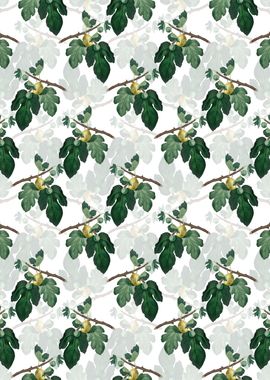 Vintage Floral Fig Pattern