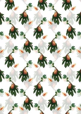 Vintage Floral Fig Pattern