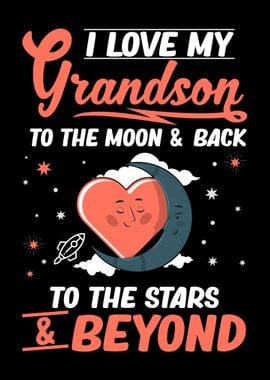 Love Grandson Moon Grandma