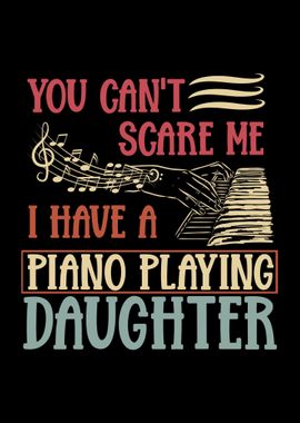 Dad Mom Piano Daughter