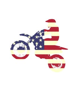 Motocross USA Flag