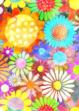 Watercolor Flower Power 10