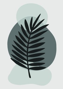 Tropical leaf nordic shape