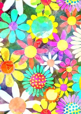 Watercolor Flower Power 08