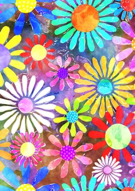 Watercolor Flower Power 03