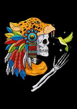 Quetzalcoatl Aztec Skull