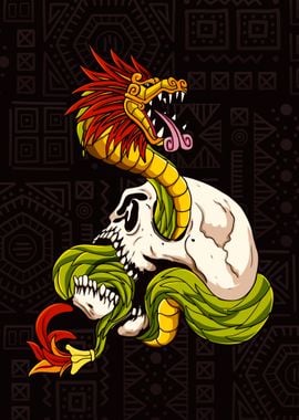 Quetzalcoatl Skull Aztec