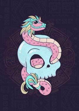 Quetzalcoatl Skull Aztec