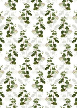 Floral Caper Plant Pattern