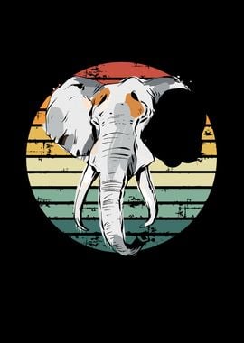 Elephant retro vintage