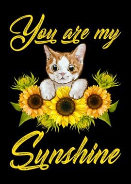 Beautiful Sunflower Cat