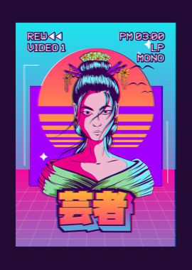 Geisha Vaporwave Aesthetic