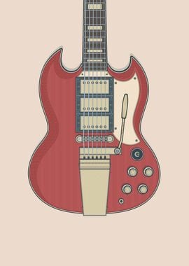 Vintage Rock Solid Guitar