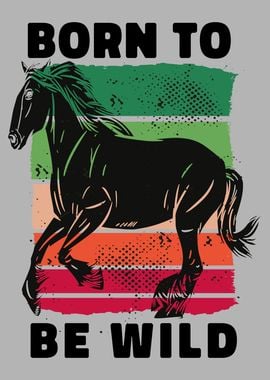 Horse wild running Poster