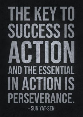 Key To Success Is Action