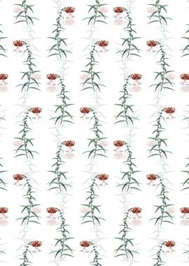 Floral Tiger Lily Pattern