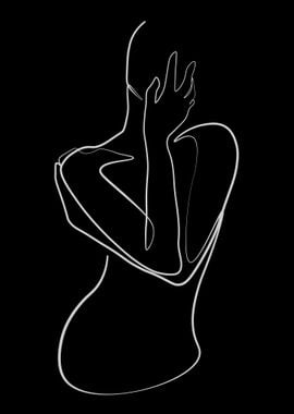 One Line Art Woman