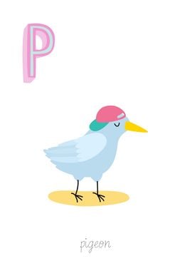 Animal Alphabet P Pigeon