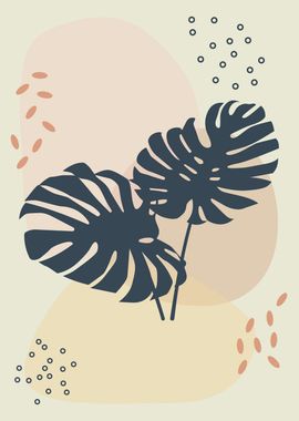 Mid century Monstera leaf 