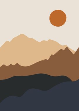 Sun and Mountain Layers