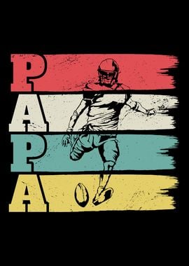 Fathers Day Papa Football