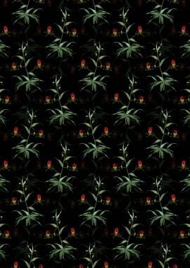 Floral Flame Lily Pattern