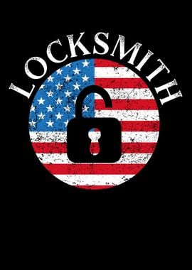 USA Flag Locksmith Lock