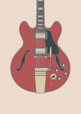 Cherry Vintage Guitar