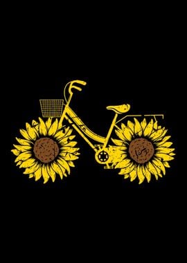 Sunflower Bicycle Cyclist