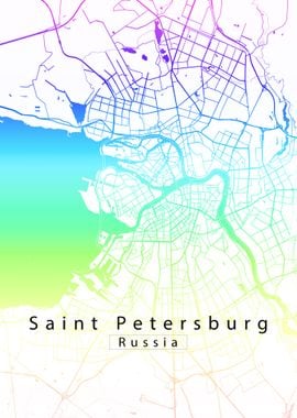 Saint Petersburg City Map