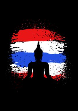 Thailand Flag Buddha