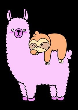 Sloth Riding Llama