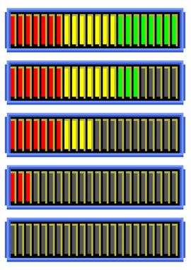 Stamina bars mixed on whit