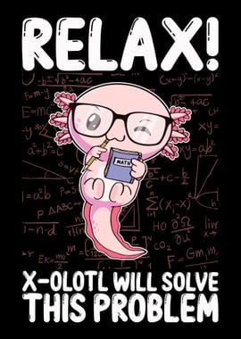 Funny Math Kawaii Axolotl